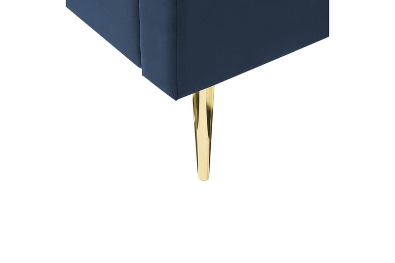 Säng med lamellram Marville - Blå, guld, 140x200 cm - Möbler - Säng - Sängram & sängstomme