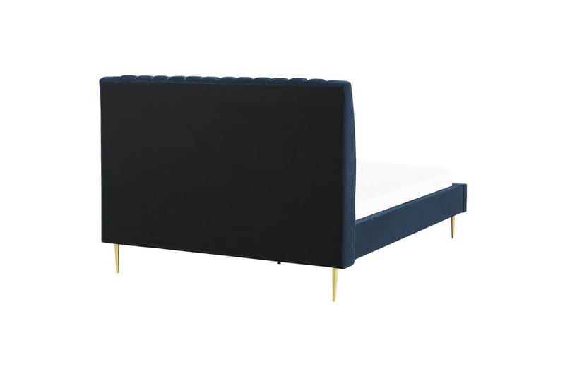Säng med lamellram Marville - Blå, guld, 140x200 cm - Möbler - Säng - Sängram & sängstomme