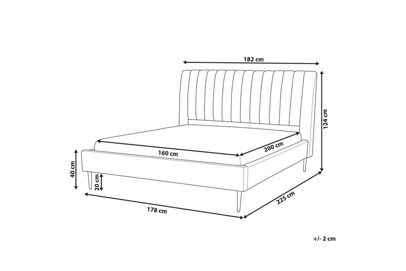 Säng med lamellram Marville - Grön, guld, 160x200 cm - Möbler - Säng - Sängram & sängstomme