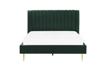 Säng med lamellram Marville - Grön, guld, 180x200 cm - Möbler - Säng - Sängram & sängstomme