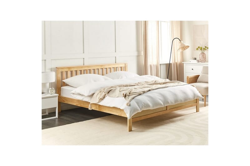 Säng med lamellram Mayenne - Ljus trä, 180x200 cm - Möbler - Säng - Sängram & sängstomme