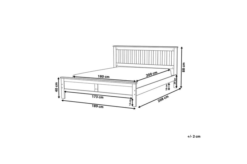 Säng med lamellram Mayenne - Ljus trä, 180x200 cm - Möbler - Säng - Sängram & sängstomme