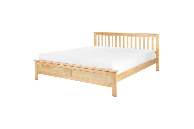 Säng med lamellram Mayenne, Ljus trä, 180x200 cm