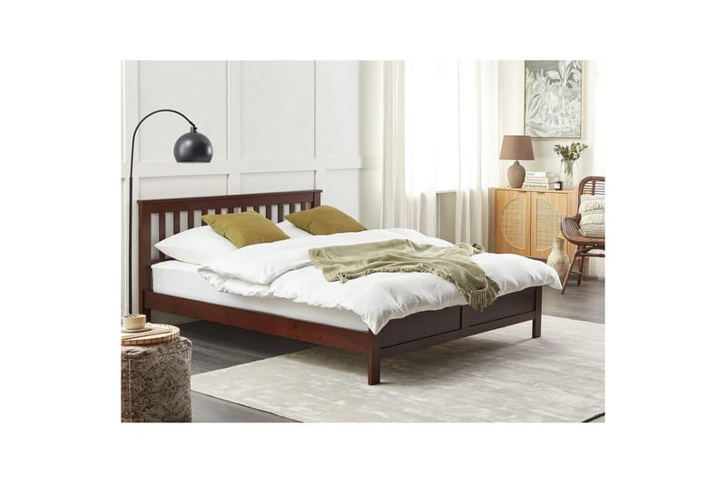 Säng med lamellram Mayenne - Mörkt trä, 160x200 cm - Möbler - Säng - Sängram & sängstomme