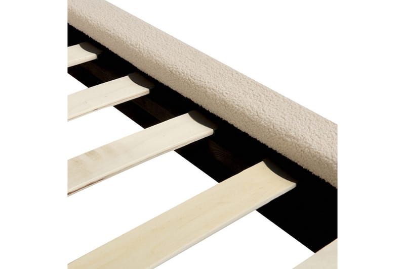 Säng med lamellram Melle - Beige/Bouclé, 140x200 cm - Möbler - Säng - Sängram & sängstomme