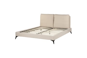 Säng med lamellram Melle - Beige/Bouclé, 160x200 cm - Möbler - Säng - Sängram & sängstomme