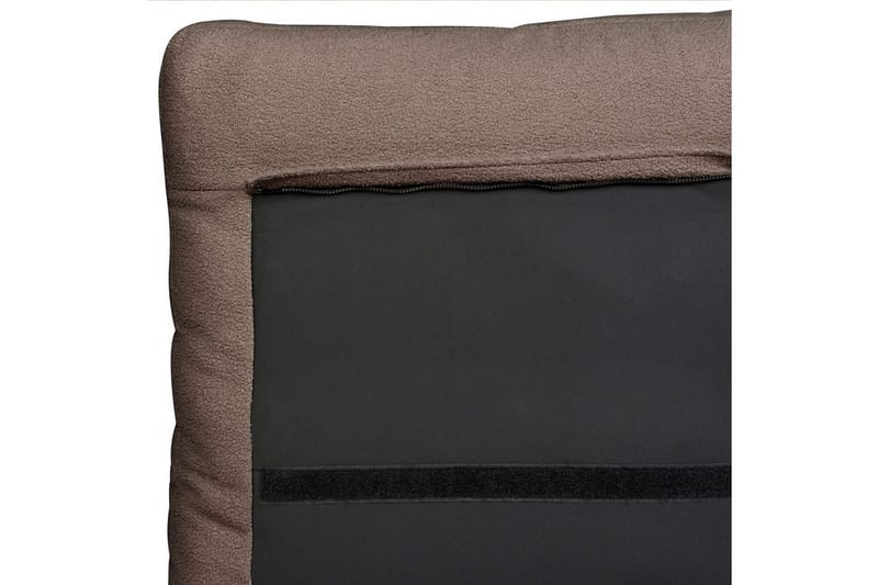 Säng med lamellram Melle - Brun, Svart/Bouclé, 160x200 cm - Möbler - Säng - Sängram & sängstomme