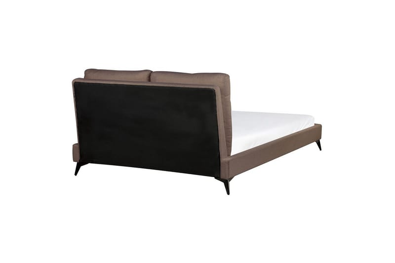 Säng med lamellram Melle - Brun, Svart/Bouclé, 160x200 cm - Möbler - Säng - Sängram & sängstomme