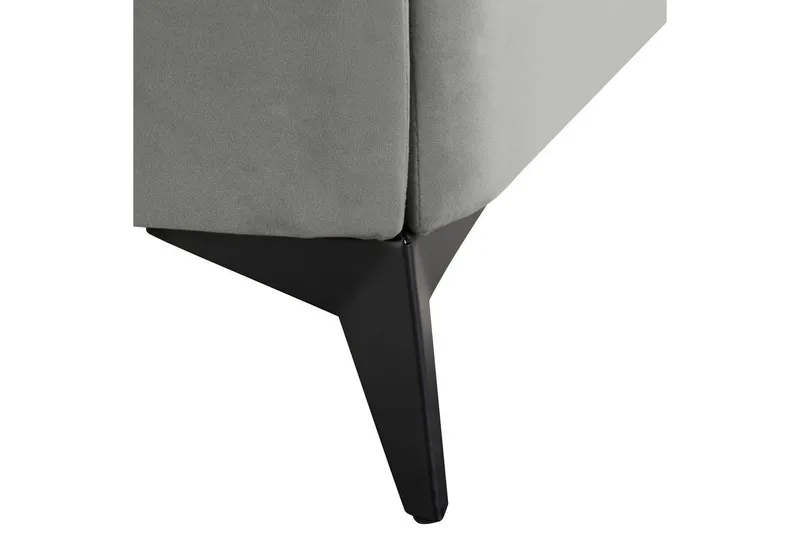 Säng med lamellram Melle - Grå, svart/Sammet, 180x200 cm - Möbler - Säng - Sängram & sängstomme