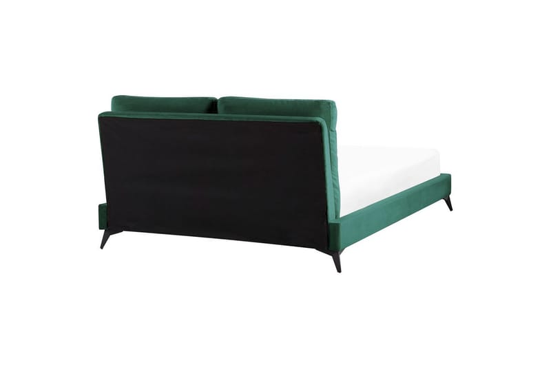Säng med lamellram Melle - Grön, Svart/Sammet, 140x200 cm - Möbler - Säng - Sängram & sängstomme
