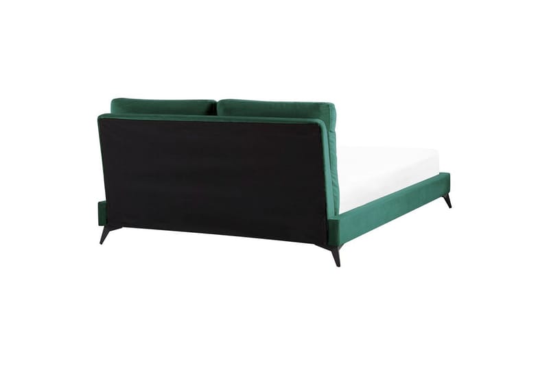 Säng med lamellram Melle - Grön, Svart/Sammet, 160x200 cm - Möbler - Säng - Sängram & sängstomme