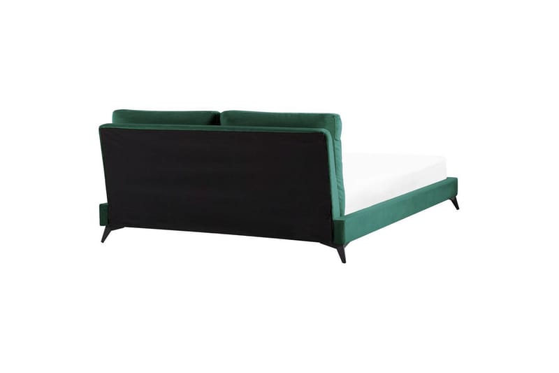 Säng med lamellram Melle - Grön, Svart/Sammet, 180x200 cm - Möbler - Säng - Sängram & sängstomme