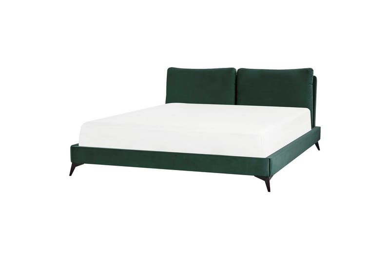 Säng med lamellram Melle - Grön, Svart/Sammet, 180x200 cm - Möbler - Säng - Sängram & sängstomme