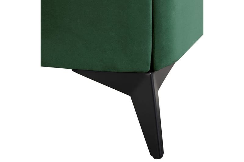 Säng med lamellram Melle - Grön, Svart/Sammet, 180x200 cm - Möbler - Säng - Sängram & sängstomme