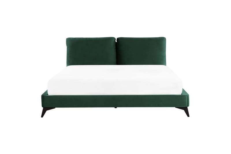 Säng med lamellram Melle - Grön, Svart/Sammet, 180x200 cm - Möbler - Säng - Sängram & sängstomme