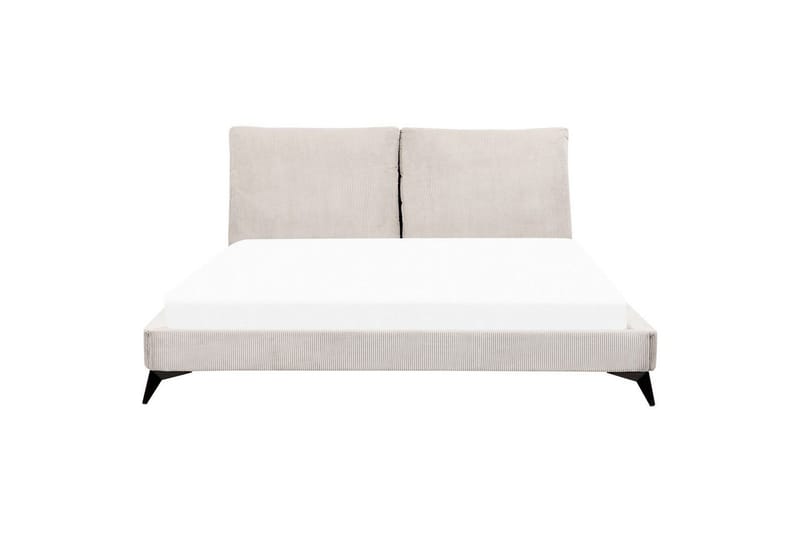 Säng med lamellram Melle - Ljusbeige/Manchestertyg, 180x200 cm - Möbler - Säng - Sängram & sängstomme