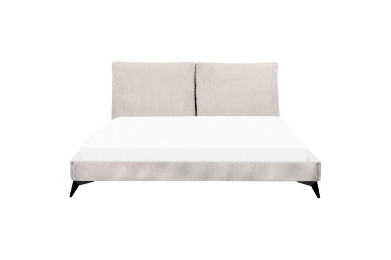 Säng med lamellram Melle - Ljusbeige/Manchestertyg, 180x200 cm - Möbler - Säng - Sängram & sängstomme