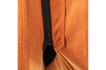 Säng med lamellram Melle - Orange, svart/Sammet, 140x200 cm - Möbler - Säng - Sängram & sängstomme