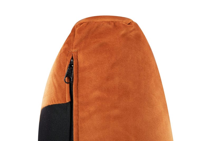 Säng med lamellram Melle - Orange, svart/Sammet, 160x200 cm - Möbler - Säng - Sängram & sängstomme