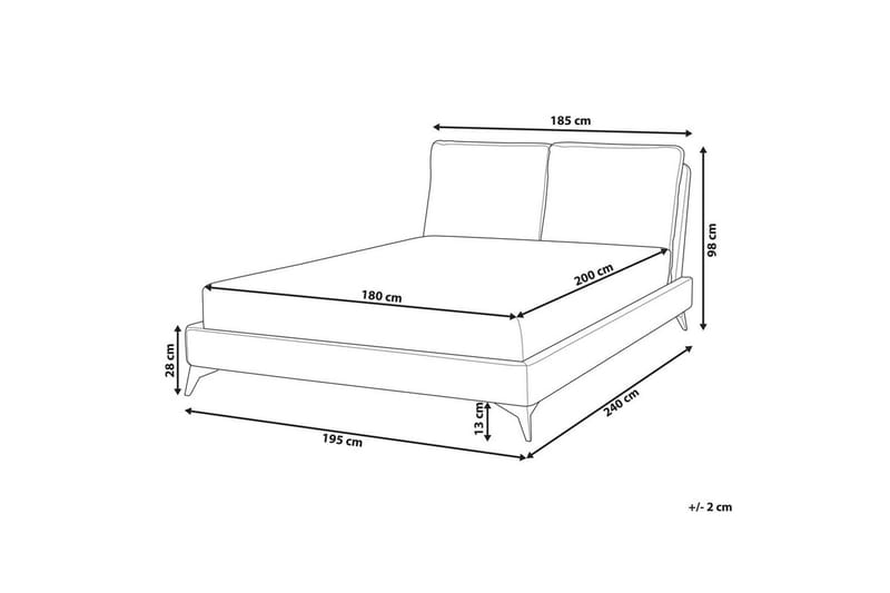 Säng med lamellram Melle - Orange, svart/Sammet, 180x200 cm - Möbler - Säng - Sängram & sängstomme