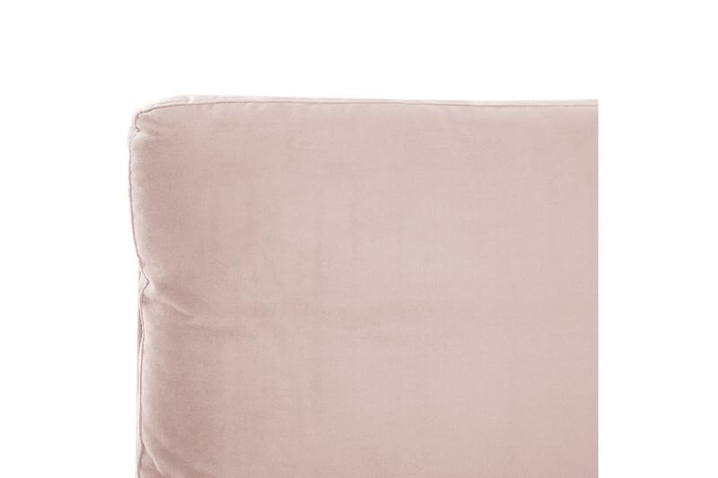 Säng med lamellram Melle - Rosa, Svart/Sammet, 180x200 cm - Möbler - Säng - Sängram & sängstomme