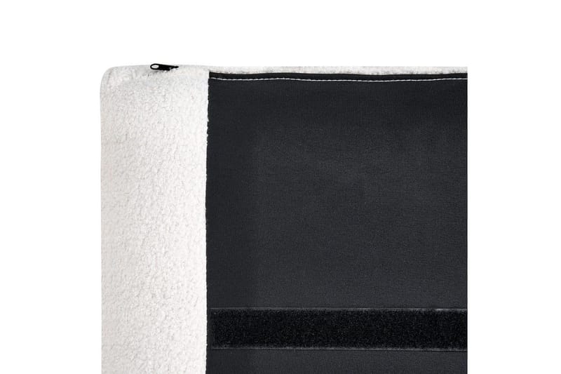 Säng med lamellram Melle - Vit, Svart/Bouclé, 160x200 cm - Möbler - Säng - Sängram & sängstomme