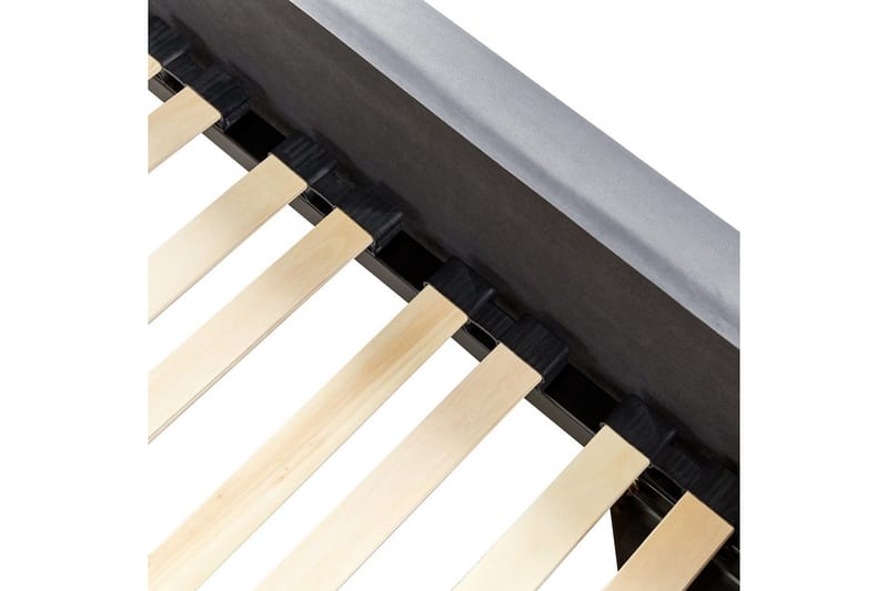 Säng med lamellram Metz - Grå, Silver/Sammet, 90x200 cm - Möbler - Säng - Sängram & sängstomme