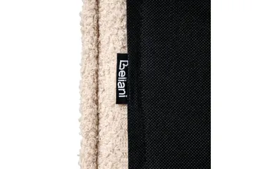 Säng med lamellram Millay - Beige, ljust trä, svart/Bouclé, 180x200 cm - Möbler - Säng - Sängram & sängstomme