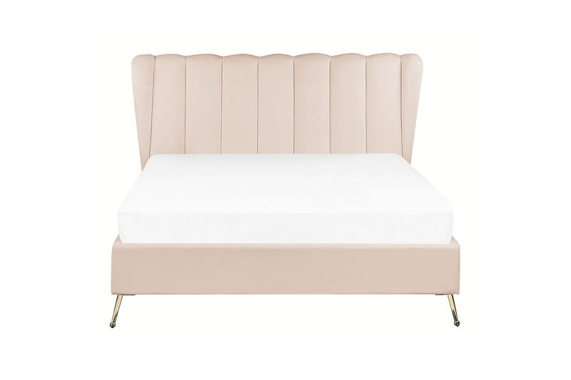 Säng med lamellram Miribel - Beige, guld, 140x200 cm - Möbler - Säng - Sängram & sängstomme