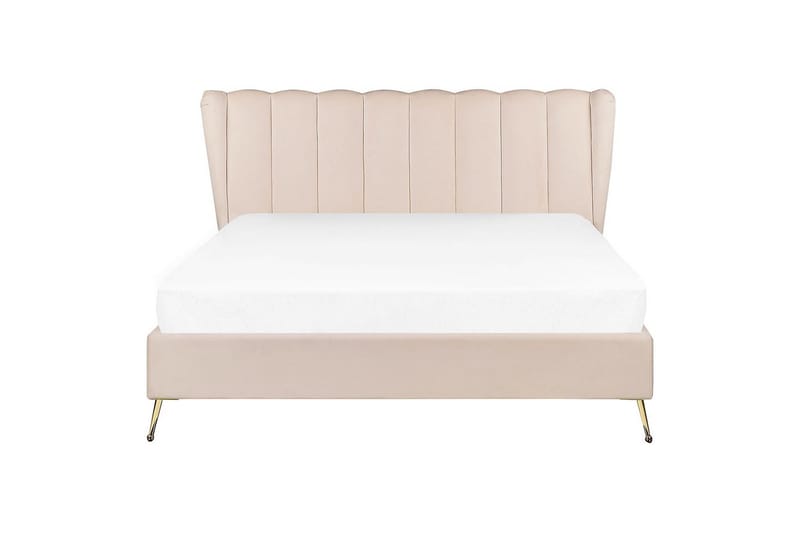 Säng med lamellram Miribel - Beige, guld, 160x200 cm - Möbler - Säng - Sängram & sängstomme