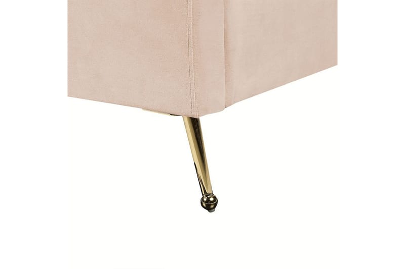 Säng med lamellram Miribel - Beige, guld, 160x200 cm - Möbler - Säng - Sängram & sängstomme