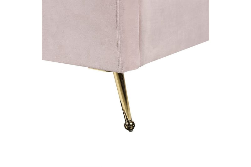 Säng med lamellram Miribel - Rosa, guld, 180x200 cm - Möbler - Säng - Sängram & sängstomme