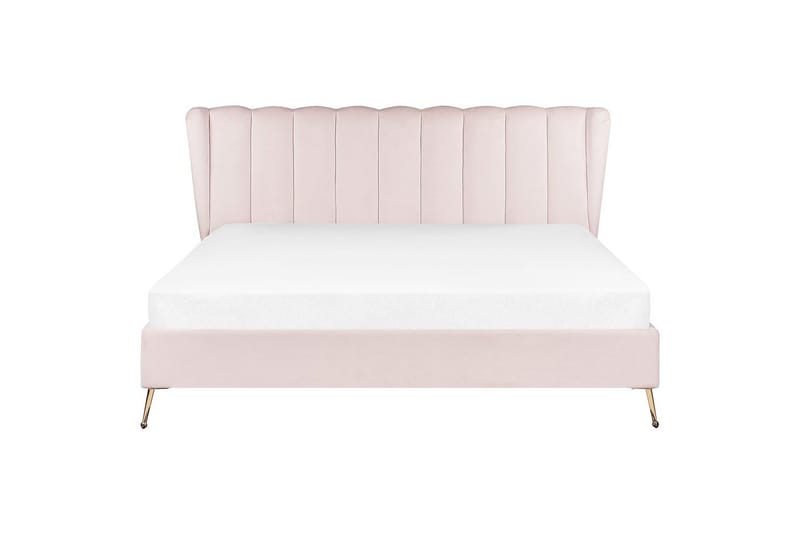 Säng med lamellram Miribel - Rosa, guld, 180x200 cm - Möbler - Säng - Sängram & sängstomme