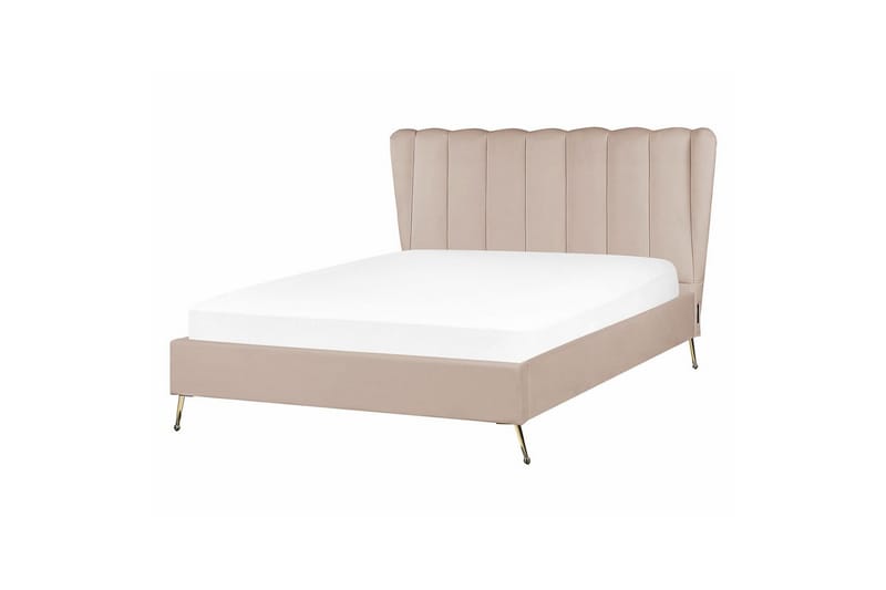 Säng med lamellram Miribel - Taupe, guld, 140x200 cm - Möbler - Säng - Sängram & sängstomme