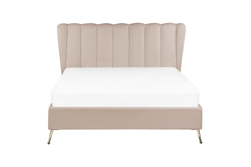 Säng med lamellram Miribel - Taupe, guld, 140x200 cm - Möbler - Säng - Sängram & sängstomme