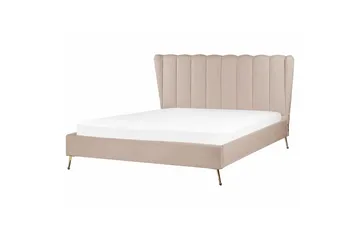 Säng med lamellram Miribel - Taupe, guld, 160x200 cm - Möbler - Säng - Sängram & sängstomme