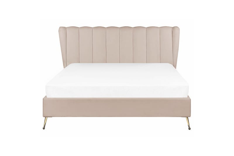Säng med lamellram Miribel - Taupe, guld, 160x200 cm - Möbler - Säng - Sängram & sängstomme