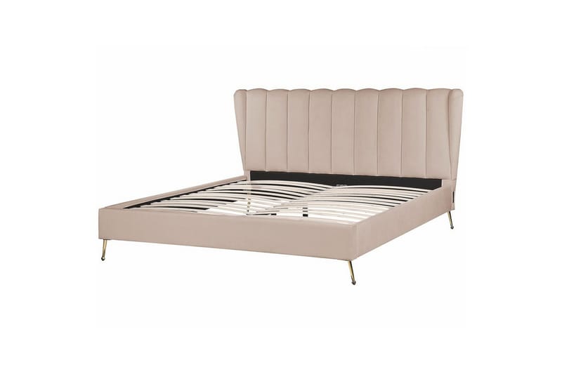 Säng med lamellram Miribel - Taupe, guld, 180x200 cm - Möbler - Säng - Sängram & sängstomme