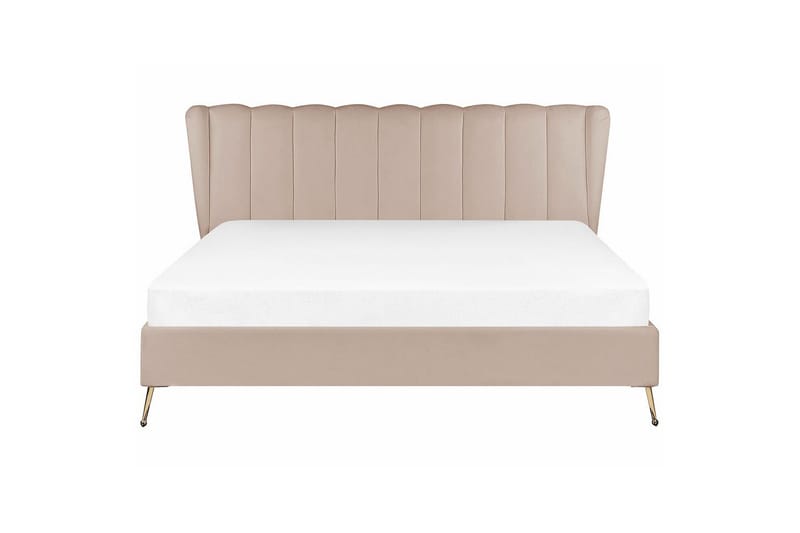 Säng med lamellram Miribel - Taupe, guld, 180x200 cm - Möbler - Säng - Sängram & sängstomme