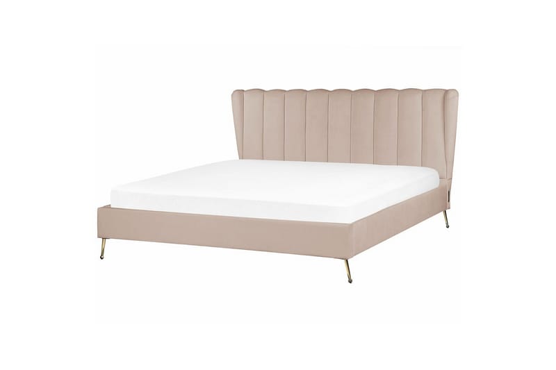 Säng med lamellram Miribel - Taupe, guld, 180x200 cm - Möbler - Säng - Sängram & sängstomme