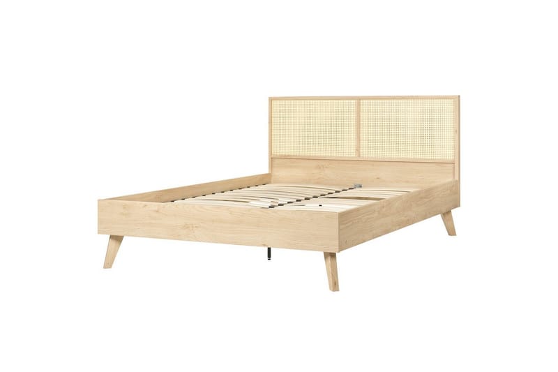 Säng med lamellram Monpazier - Ljus trä, 140x200 cm - Möbler - Säng - Sängram & sängstomme