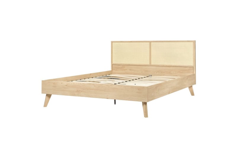 Säng med lamellram Monpazier - Ljus trä, 160x200 cm - Möbler - Säng - Sängram & sängstomme