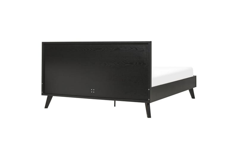 Säng med lamellram Monpazier - Svart, ljust trä, 160x200 cm - Möbler - Säng - Sängram & sängstomme