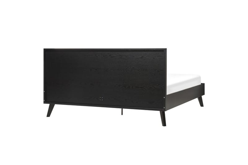 Säng med lamellram Monpazier - Svart, ljust trä, 180x200 cm - Möbler - Säng - Sängram & sängstomme