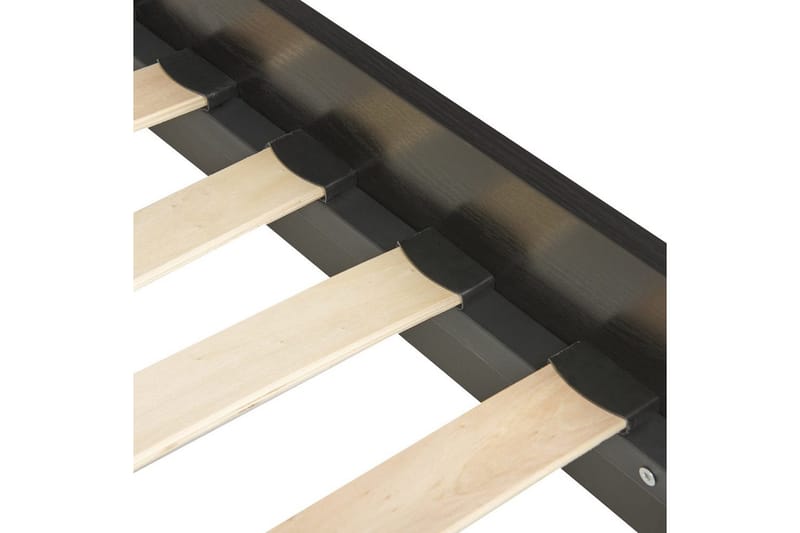 Säng med lamellram Monpazier - Svart, ljust trä, 180x200 cm - Möbler - Säng - Sängram & sängstomme