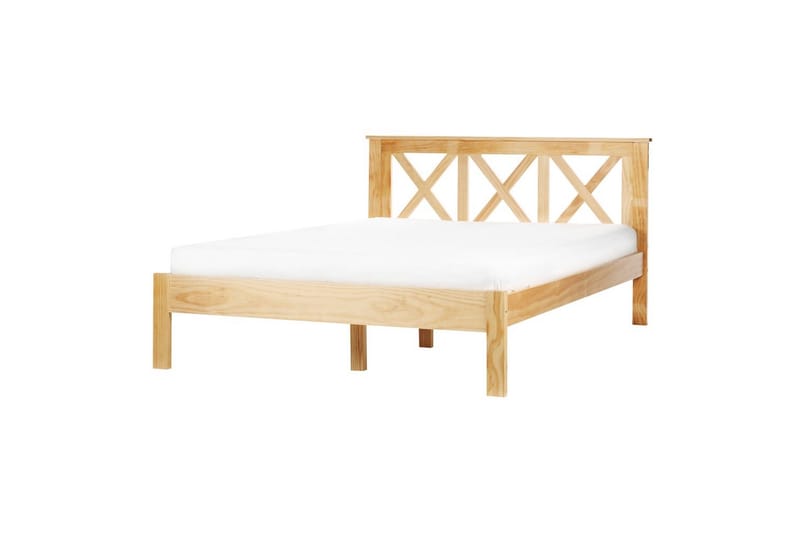 Säng med lamellram Tannay, Ljus trä, 140x200 cm