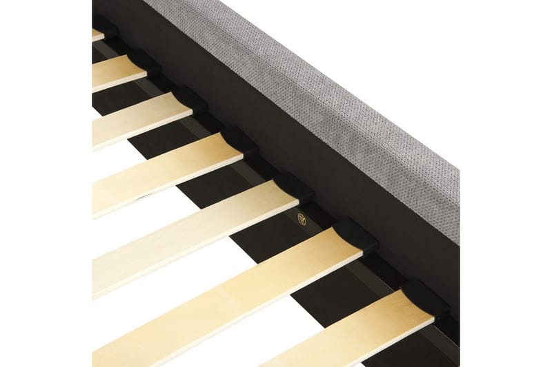 Säng med lamellram Valognes - Grå, svart, 180x200 cm - Möbler - Säng - Sängram & sängstomme