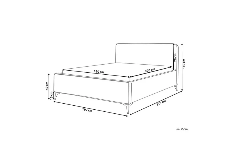 Säng med lamellram Valognes - Grön, Svart, 180x200 cm - Möbler - Säng - Sängram & sängstomme
