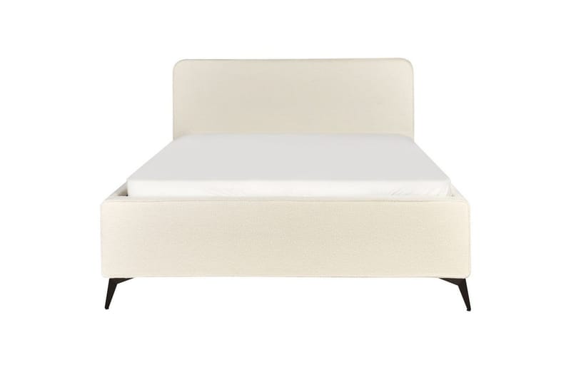 Säng med lamellram Valognes - Krämvit, Svart, 160x200 cm - Möbler - Säng - Sängram & sängstomme