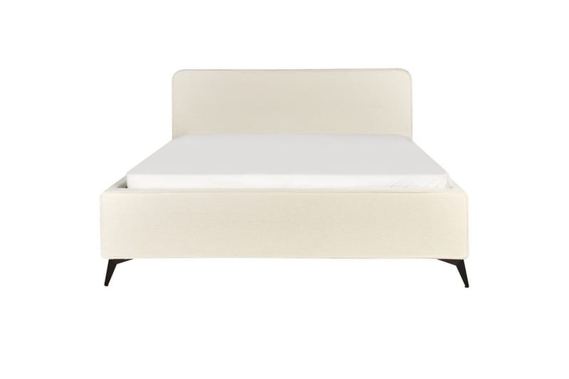 Säng med lamellram Valognes - Krämvit, Svart, 180x200 cm - Möbler - Säng - Sängram & sängstomme